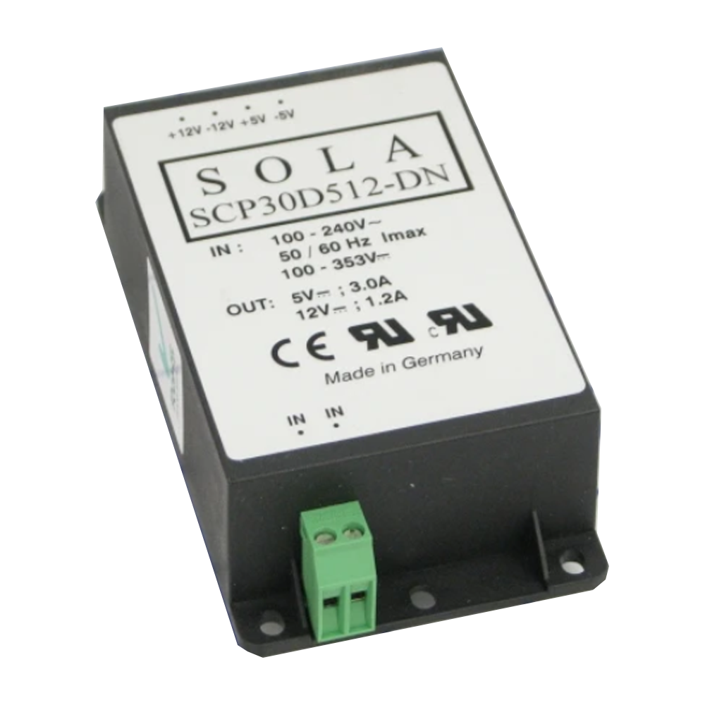 SCP30D512UDN SOLAHD SCP DIN POWER SUPPLY, 30W, 5/12V OUTPUT, 85-264V IN,SWITCHING, LOW PROFILE(SCP 30D512-DN)